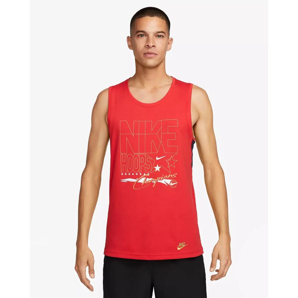 Nike Mens Tank Hoops Champions Versatile Red Dri-Fit Primary Size XL FN1852-657